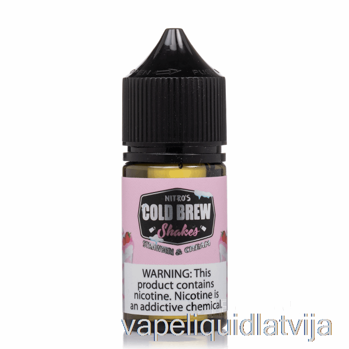 Zemenes Un Krējums - Nitro Aukstās Brūvēšanas Sāļi - 30ml 25mg Vape šķidrums